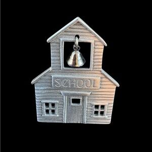 Pewter Vintage JJ Cutest Schoolhouse Brooch